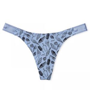 NWT VS’s PINK COTTON SHIMMER HIGH-LEG THONG Ice Cream Cone pattern. Small.